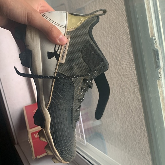 Under Armour baseball cleats! Size 7 men’s US. They are used, have dirt on them. - Picture 2 of 4